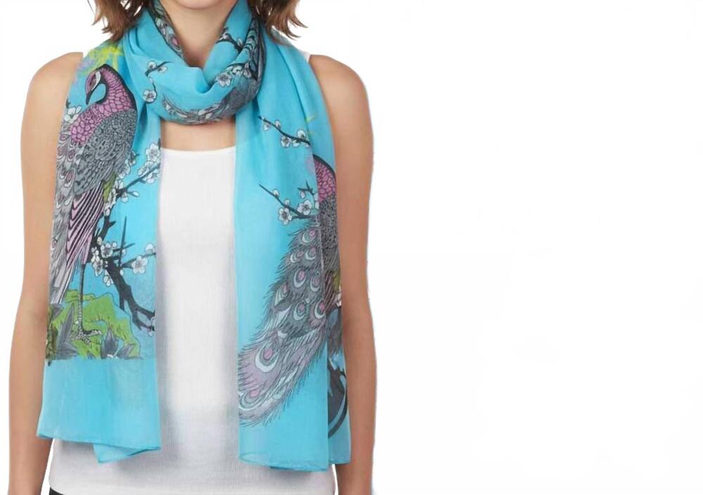 NEW MAGIC SCARF silky dress scarf in peacock turquoise